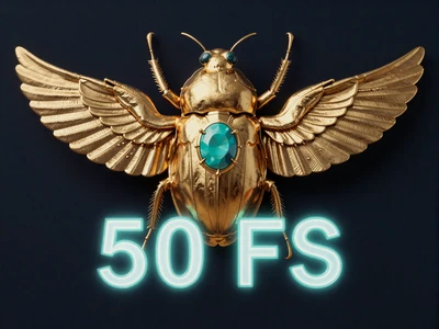 Goldener Skarab&auml;us mit ausgebreiteten Fl&uuml;geln und 50 Freispiele Overlay auf t&uuml;rkisfarbenem Hintergrund - Cleobetra W&ouml;chentlicher Reload Bonus